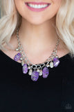 Chroma Drama - Purple Necklace - Paparazzi Accessories Necklace Bedazzle Me Pretty Mobile Fashion Boutique