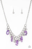 Chroma Drama - Purple Necklace - Paparazzi Accessories Necklace Bedazzle Me Pretty Mobile Fashion Boutique