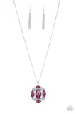 Chromatic Cache - Purple Necklace - Paparazzi Accessories Necklace Bedazzle Me Pretty Mobile Fashion Boutique