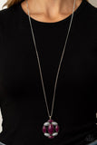 Chromatic Cache - Purple Necklace - Paparazzi Accessories Necklace Bedazzle Me Pretty Mobile Fashion Boutique