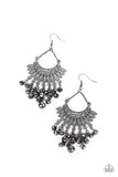 Chromatic Cascade - Black Earrings - Paparazzi Accessories Earrings Bedazzle Me Pretty Mobile Fashion Boutique
