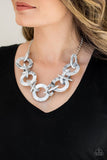 Chromatic Charm - Silver Necklace - Paparazzi Accessories Necklace Bedazzle Me Pretty Mobile Fashion Boutique