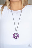 Chromatic Couture - Purple Necklace - Paparazzi Accessories Necklace Bedazzle Me Pretty Mobile Fashion Boutique
