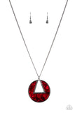 Chromatic Couture - Red Necklace - Paparazzi Accessories Necklace Bedazzle Me Pretty Mobile Fashion Boutique