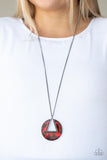 Chromatic Couture - Red Necklace - Paparazzi Accessories Necklace Bedazzle Me Pretty Mobile Fashion Boutique