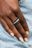 Cinematic Couture - Black Ring - Paparazzi Accessories Ring Bedazzle Me Pretty Mobile Fashion Boutique