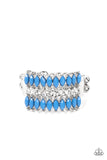 Cinematic Couture - Blue Ring - Paparazzi Accessories Ring Bedazzle Me Pretty Mobile Fashion Boutique