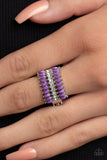 Cinematic Couture - Purple Ring - Paparazzi Accessories Ring Bedazzle Me Pretty Mobile Fashion Boutique