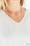 Circa de Couture - Gold Necklace - Paparazzi Accessories Necklace Bedazzle Me Pretty Mobile Fashion Boutique