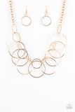 Circa de Couture - Gold Necklace - Paparazzi Accessories Necklace Bedazzle Me Pretty Mobile Fashion Boutique