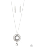 Circle Back To That - Silver Lanyard - Paparazzi Accessories Lanyard Bedazzle Me Pretty Mobile Fashion Boutique