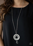 Circle Back To That - Silver Lanyard - Paparazzi Accessories Lanyard Bedazzle Me Pretty Mobile Fashion Boutique