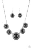 Circle The Wagons - Black Necklace - Paparazzi Accessories Necklace Bedazzle Me Pretty Mobile Fashion Boutique