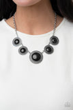 Circle The Wagons - Black Necklace - Paparazzi Accessories Necklace Bedazzle Me Pretty Mobile Fashion Boutique