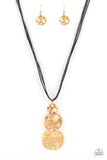 Circulating Shimmer - Black Necklace - Paparazzi Accessories Necklace Bedazzle Me Pretty Mobile Fashion Boutique