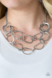 Circus Chic - Silver Necklace - Paparazzi Accessories Necklace Bedazzle Me Pretty Mobile Fashion Boutique