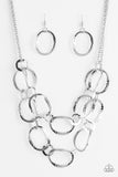 Circus Chic - Silver Necklace - Paparazzi Accessories Necklace Bedazzle Me Pretty Mobile Fashion Boutique