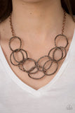 Circus Royale - Copper Necklace - Paparazzi Accessories Necklace Bedazzle Me Pretty Mobile Fashion Boutique