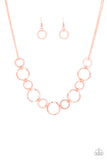 Circus Show - Copper Necklace - Paparazzi Accessories Necklace Bedazzle Me Pretty Mobile Fashion Boutique