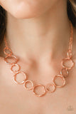 Circus Show - Copper Necklace - Paparazzi Accessories Necklace Bedazzle Me Pretty Mobile Fashion Boutique