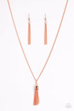 City Casual - Copper Necklace - Paparazzi Accessories Necklace Bedazzle Me Pretty Mobile Fashion Boutique