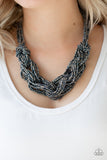 City Catwalk - Blue Necklace - Paparazzi Accessories Necklace Bedazzle Me Pretty Mobile Fashion Boutique