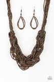 City Catwalk - Copper Necklace - Paparazzi Accessories Necklace Bedazzle Me Pretty Mobile Fashion Boutique