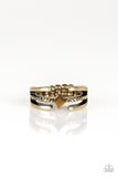 City Center - Brass Ring - Paparazzi Accessories Ring Bedazzle Me Pretty Mobile Fashion Boutique
