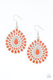City Chateau - Orange Earrings - Paparazzi Accessories Earrings Bedazzle Me Pretty Mobile Fashion Boutique