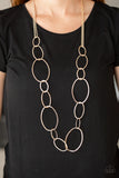 City Circuit - Rose Gold Necklace - Paparazzi Accessories Necklace Bedazzle Me Pretty Mobile Fashion Boutique
