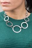 City Circus - Silver Necklace - Paparazzi Accessories Necklace Bedazzle Me Pretty Mobile Fashion Boutique