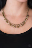 City Couture - Brass Necklace - Paparazzi Accessories Necklace Bedazzle Me Pretty Mobile Fashion Boutique