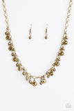 City Couture - Brass Necklace - Paparazzi Accessories Necklace Bedazzle Me Pretty Mobile Fashion Boutique
