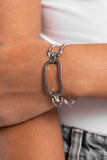 Civic Chic - Silver Bracelet - Paparazzi Accessories Bracelet Bedazzle Me Pretty Mobile Fashion Boutique