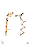 Clamoring Constellations - Gold Post Earrings - Paparazzi Accessories Post Earrings Bedazzle Me Pretty Mobile Fashion Boutique