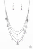 Classic Class Act - Purple Necklace - Paparazzi Accessories Necklace Bedazzle Me Pretty Mobile Fashion Boutique