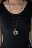 Classic Convergence - Black Necklace - Paparazzi Accessories Necklace Bedazzle Me Pretty Mobile Fashion Boutique