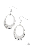 Classic Keepsake - White Earrings - Paparazzi Accessories Earrings Bedazzle Me Pretty Mobile Fashion Boutique