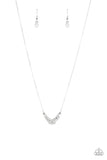 Classically Classic - White Necklace - Paparazzi Accessories Necklace Bedazzle Me Pretty Mobile Fashion Boutique