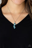 Classically Clustered - Blue Necklace - Paparazzi Accessories Necklace Bedazzle Me Pretty Mobile Fashion Boutique