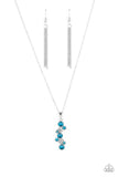Classically Clustered - Blue Necklace - Paparazzi Accessories Necklace Bedazzle Me Pretty Mobile Fashion Boutique