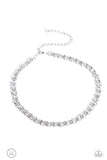 Classy Couture - White Necklace - Paparazzi Accessories Necklace Bedazzle Me Pretty Mobile Fashion Boutique