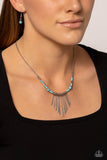 CLAWS of Nature - Blue Necklace - Paparazzi Accessories Necklace Bedazzle Me Pretty Mobile Fashion Boutique