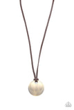Clean Slate - Brass Necklace - Paparazzi Accessories Necklace Bedazzle Me Pretty Mobile Fashion Boutique