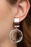 Clear Out! - Copper Clip-On Earrings - Paparazzi Accessories Clip-On Bedazzle Me Pretty Mobile Fashion Boutique