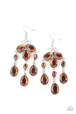 Clear The HEIR - Brown Earrings - Paparazzi Accessories Earrings Bedazzle Me Pretty Mobile Fashion Boutique