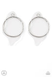 Clear The Way! - White Post Earrings - Paparazzi Accessories Post Earrings Bedazzle Me Pretty Mobile Fashion Boutique