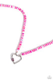 Clearly Carabiner - Pink Necklace - Paparazzi Accessories Necklace Bedazzle Me Pretty Mobile Fashion Boutique