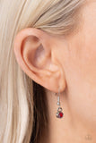 Clearly Carabiner - Red Necklace - Paparazzi Accessories Necklace Bedazzle Me Pretty Mobile Fashion Boutique