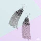 Cleopatras Allure - Silver Earrings - Paparazzi Accessories Earrings Bedazzle Me Pretty Mobile Fashion Boutique